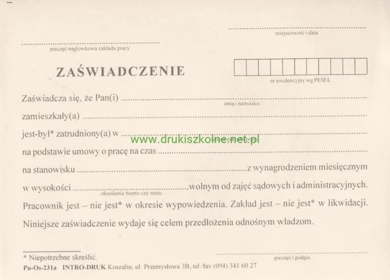 Ile jest ważne zaświadczenie o zatrudnieniu i jak uniknąć problemów
