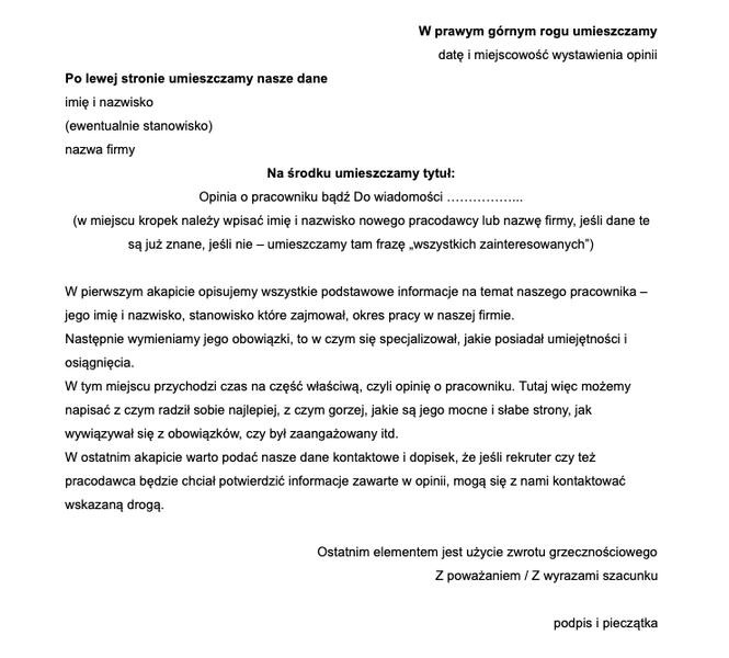 Jak napisać dobrą opinię o pracowniku? Przykłady i praktyczne wskazówki