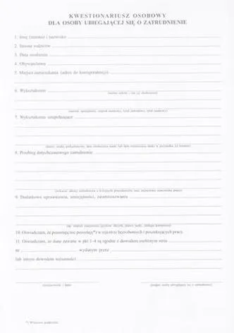 Dane osobowe w pracy
