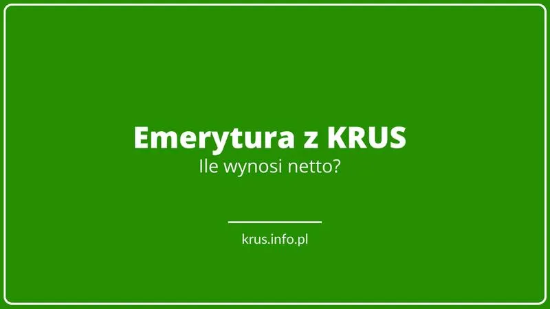 KRUS a emerytura