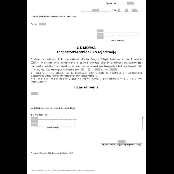 Konsekwencje odmowy pracy