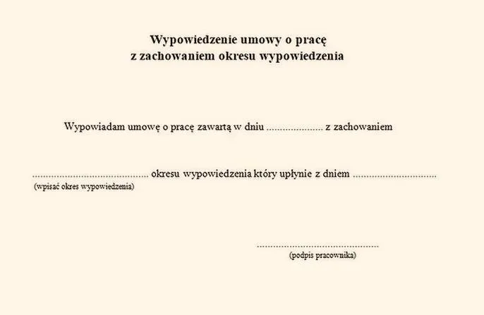 Okres wypowiedzenia z pracy