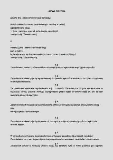 Podatki od umowy zlecenia