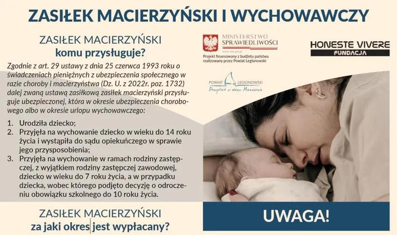 Prawo do zasiłku macierzyńskiego