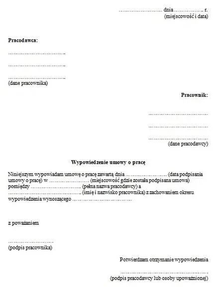 Rozwiązanie umowy bez wypowiedzenia