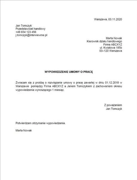 Skuteczne cofnięcie wypowiedzenia