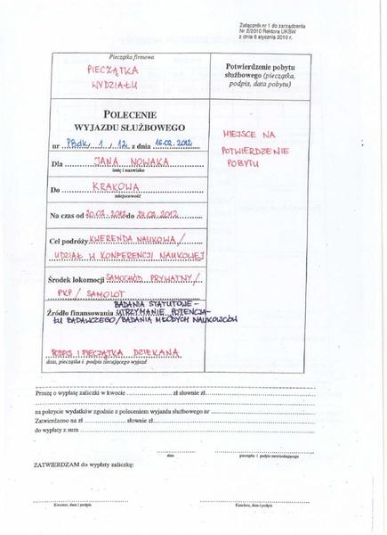 W delegacji czy na delegacji