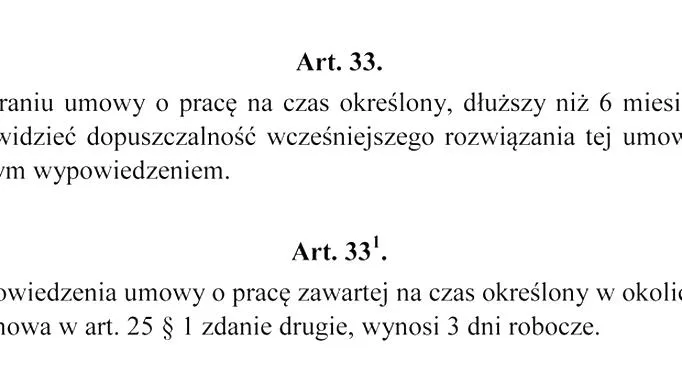 Wypowiedzenie umowy o pracę