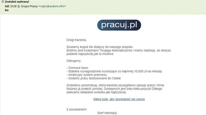 Wzory wiadomości do rekrutera