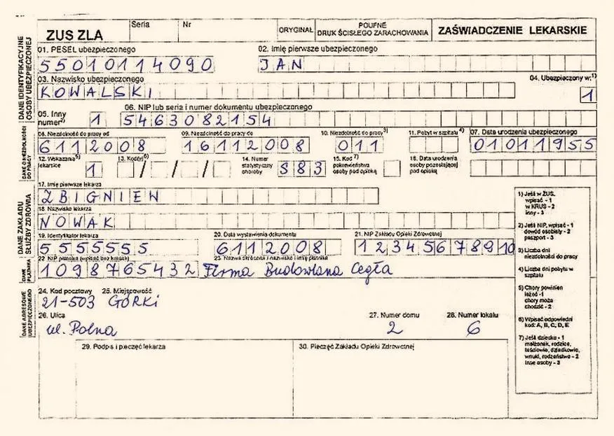 Zwolnienia lekarskie