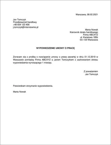 Zwolnienie pracownika